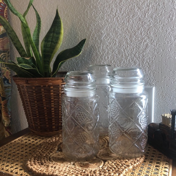Anchor Hocking Other - Anchor Hocking Smucker's Clear Embossed Jam Jar/Canister Vintage
